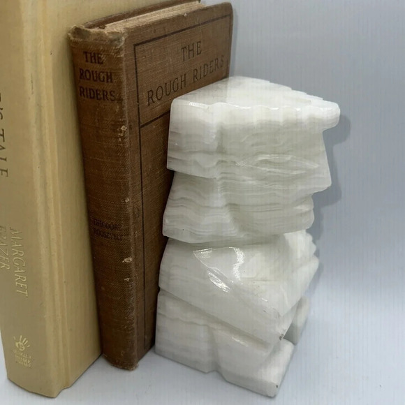 Vintage Onyx Marble Carved Aztec Stone Bookend - Picture 8 of 9